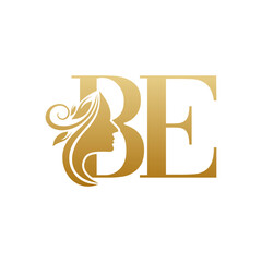 Initial BE face beauty logo design templates