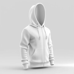 Minimalist White Hooded Sweatshirt for Custom Graphics - AI Generated Title