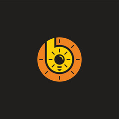 letter b shine bright light bulb logo vector © ismanto