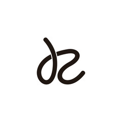 Obraz premium letter dr curves sign logo vector