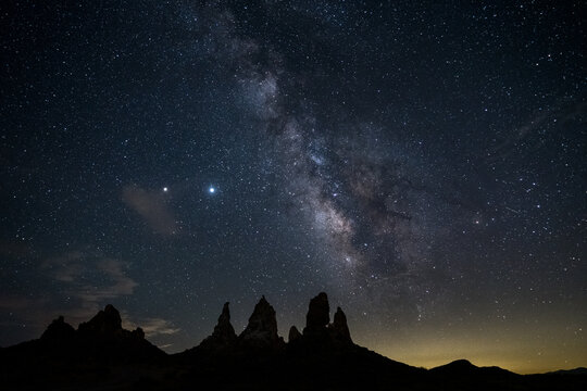 Milky Way above Trona Pinnacles, California