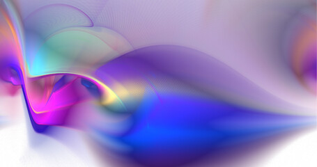 Abstract gradient fluid shape. Colorful fractal PNG element isolated on transparent background. Fractal template for art projects, business, banner, postcards, web