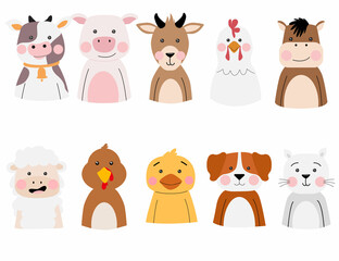 Animals Sticker cartoon of different styles with illustrate background Image by orchidart