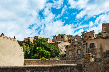 Architecture of the interior of the fortress Vila Vella (Tossa de Mar, Spain)