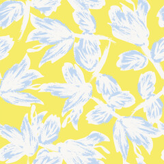 Floral Brush strokes Seamless Pattern Design