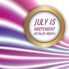 Independent Retailer Month. Geometric design suitable for greeting card poster and banner
