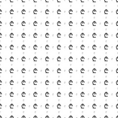 Square seamless background pattern from geometric shapes are different sizes and opacity. The pattern is evenly filled with big black lary symbols. Vector illustration on white background