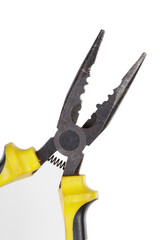 Close up a Needle Nose Pliers isolated on white