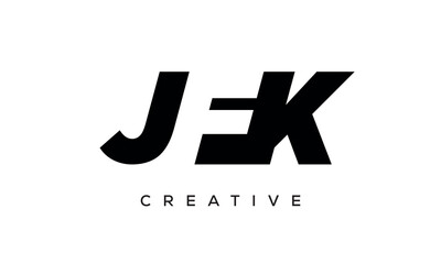 JFK letters negative space logo design. creative typography monogram vector