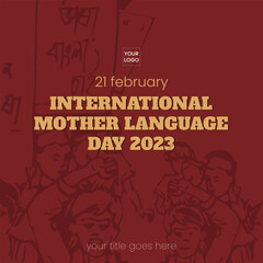 21st February International mother language day in Bangladesh, 21st February 1952 design. vector illustration for Bangladesh design concept. this is a vector illustration.Set of bangla, background.