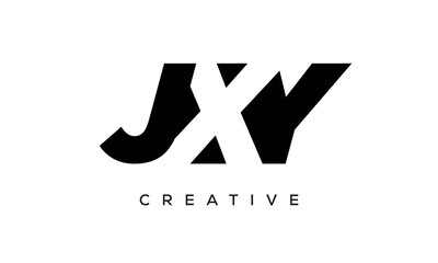 JXY letters negative space logo design. creative typography monogram vector