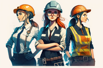 Trailblazing Builders: The Skilled Women of Construction Engineering. Generative AI