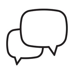 Chat icon vector isolated element. Talk bubble speech sign. Blank bubble vector icon. Message vector icon.