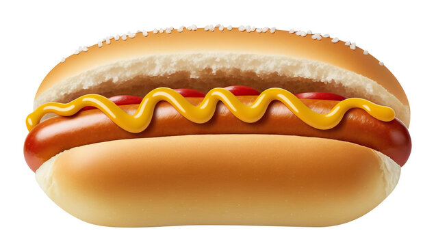 Delicious Hot Dog Cut Out. Based On Generative AI