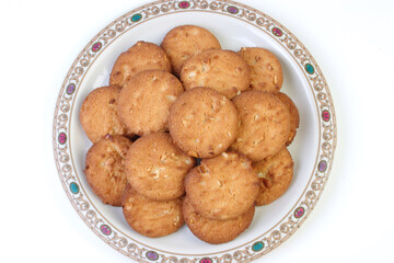 Delicious Biscuits on plate photography