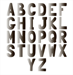 Watercolor alphabet. Vector (4)