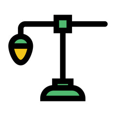 Lamp icon line isolated on white background. Black flat thin icon on modern outline style. Linear symbol and editable stroke. Simple and pixel perfect stroke vector illustration.