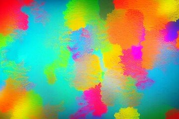 Abstract blurred rainbow colorful background with splashes. (Generative ai)