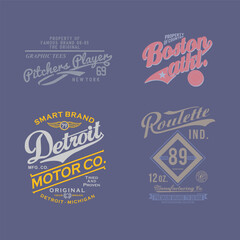 set of vintage labels