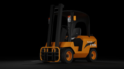 Forklift 3D model concept