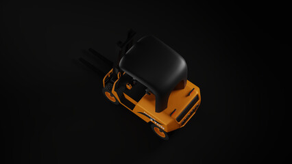 3d render of a concept forklift