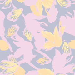 Floral Brush strokes Seamless Pattern Design