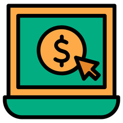 check money filled line icon