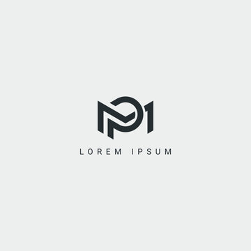 Awesome creative trendy letter MP PM initial based abstract icon logo.