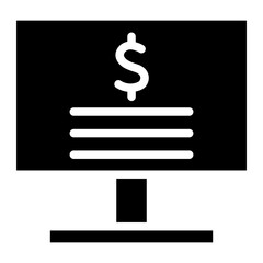 financial data glyph icon