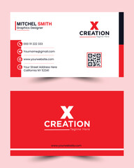 Double-sided creative business card template. Creative modern name card and business card.Business Card Layout with Gray Stripes.