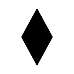 Diamond shape silhouette icon. Vector.