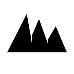 Mountain silhouette icon. Mountain range. Vector.