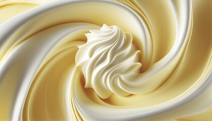 Vanilla cream, food background, Generative AI