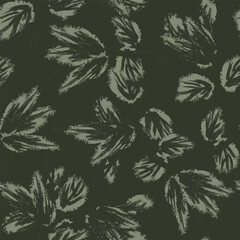 Fototapeta premium Floral Brush strokes Seamless Pattern Design
