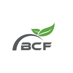 Fototapeta premium BCF letter nature logo design on white background. BCF creative initials letter leaf logo concept. BCF letter design. 