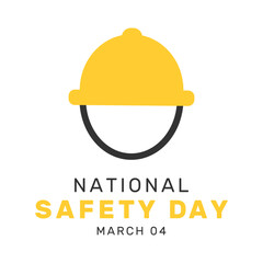 Vector illustration of National Safety Day campaign