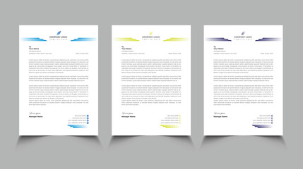 Vector editable simple and creative letterhead design template  