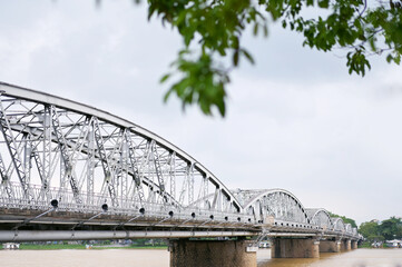 Historical Trang Tien Bridge in Hue City, Vietnam