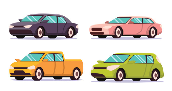 car vehicles transport in flat style vector illustration © santima.studio (02)