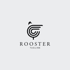 rooster logo vector illustration design for use brand identity business © pramzstadobe