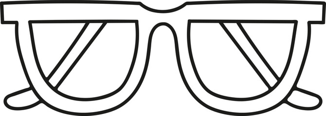 Hand drawn glasses icon. Vector illustration, doodle style. Isolated on a white background.

