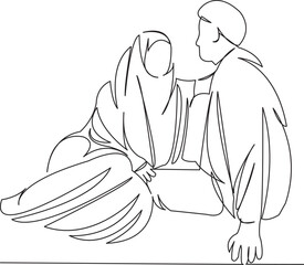 muslim couple in love