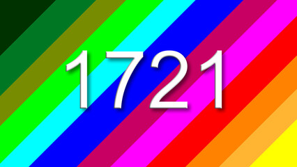 1721 colorful rainbow background year number