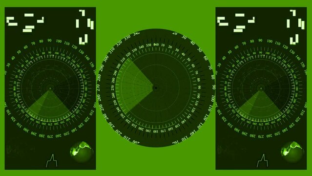 animated radar Hud interface technology on scanning