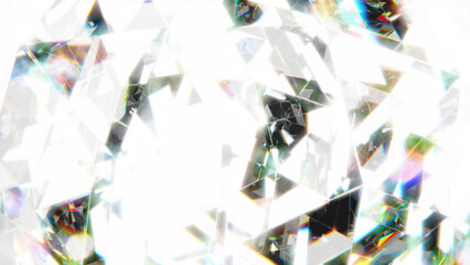 光に反射する宝石の3dイラスト。アップ。抽象的な背景。
