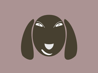 animal logo flat design vector illustration