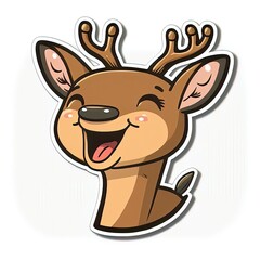 Fototapeta premium joyful buck face ticker for playful prints generative ai technology