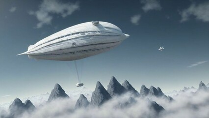 Obraz premium White Zeppelin 