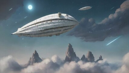 Obraz premium White Zeppelin 