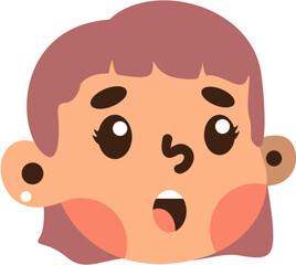 Children Head Avatar Vector